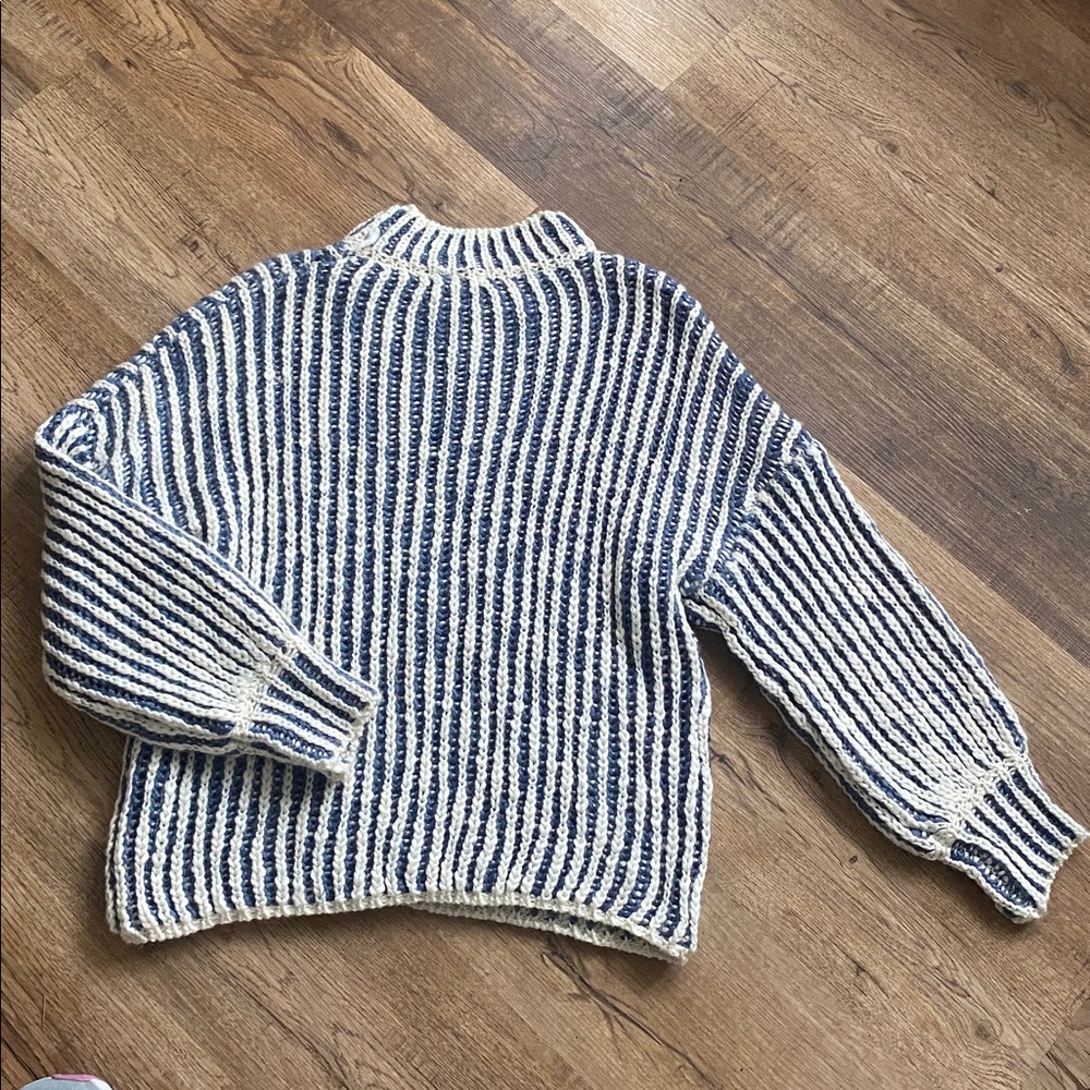 POL Two Tone Woven Mock Neck Sweater Womens Small - Picture 4 of 4
